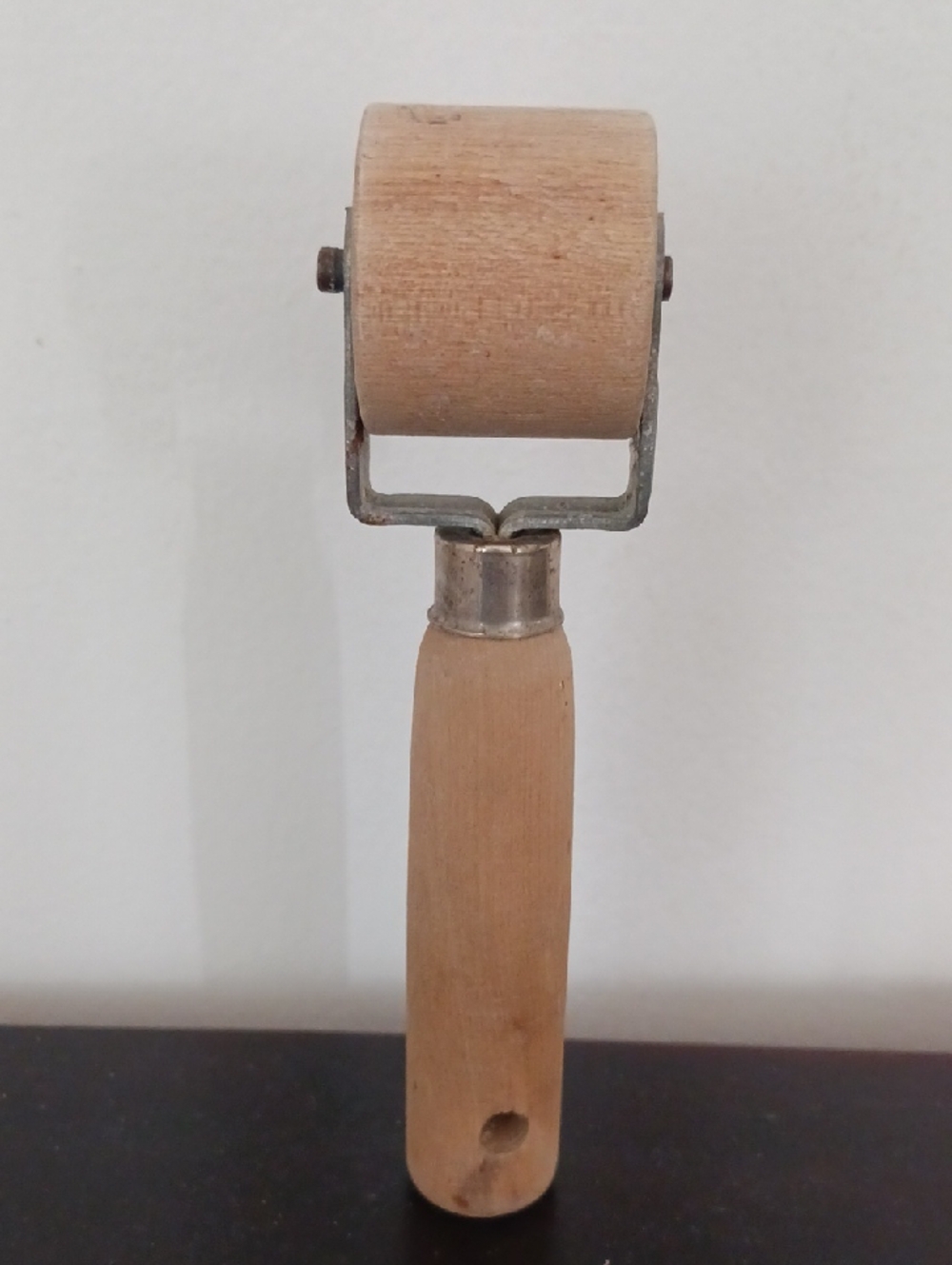 Vintage Seam Roller Wallpaper Tool Wooden Handle